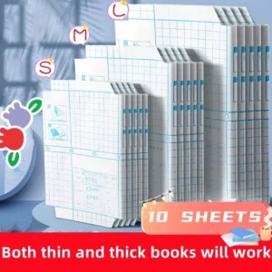 10 sheets Self-adhesive Book Wrapper transparent self-adhesive protective cover Waterproof film