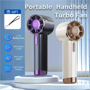 8000MAH Handheld Mini Fan Small 100-wind-speeds rechargeable Super-mute High-wind Portable