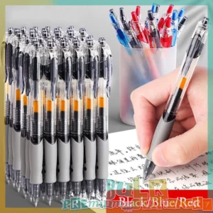 BULK Premium Gel Pen Black/Red/Blue Ink Ballpoint Writing 0.5mm Bullet Nib Non-slip Grip Stationery