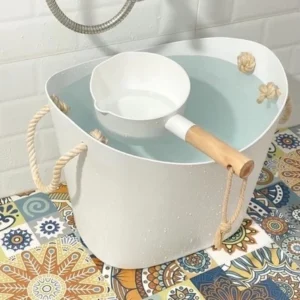 Bucket Minimalist Classy Timba White Black Pail Tabo Water Nordic Dipper