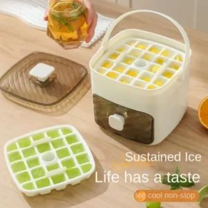 NEW 48 Grids Ice Cube Mold Push-type Baby Food Homemade Storage Sealed Ice Box Refrigerator with Lid