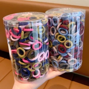 100pcs Set Hair Ties for Kids Korean Fashion Simple Rubber Band Hair Tie High Elastic Getah Rambut Hair Accessories