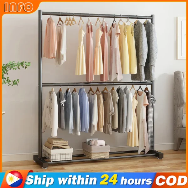 Sampayan Metal Heavy Duty Clothes Organizer Clothes Rack Drying Rack Bedroom Hanger Clothes